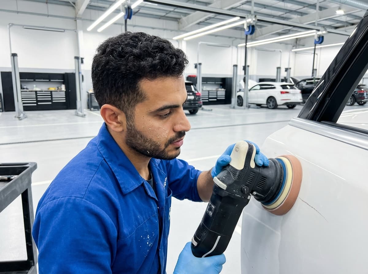 Scratch Repair at DentGuy workshop in Dubai