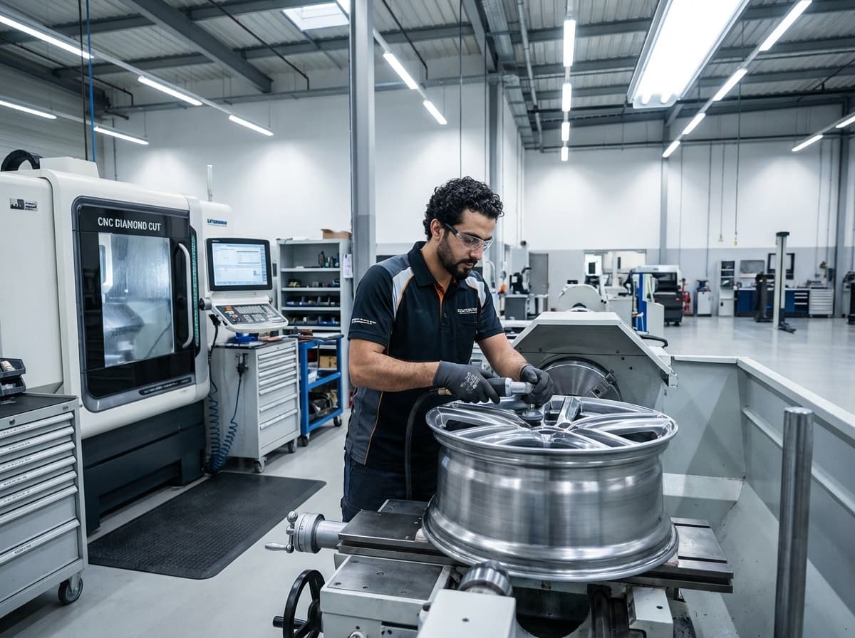 Alloy Wheel Repair Dubai at DentGuy workshop in Dubai